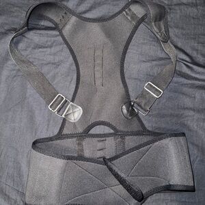 Men's Black Posture Corrector Support Brace - Back brace
